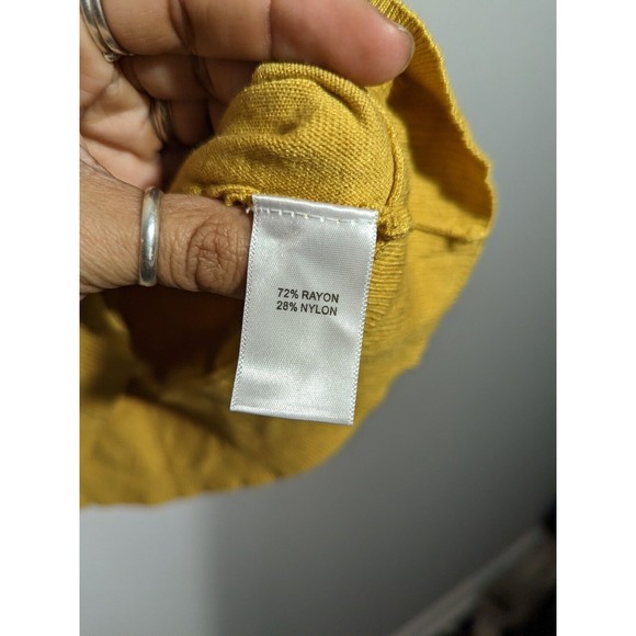 Max Studio Mustard Long Sleeve Knit Top Plus Size Women 1X - Picture 6 of 6